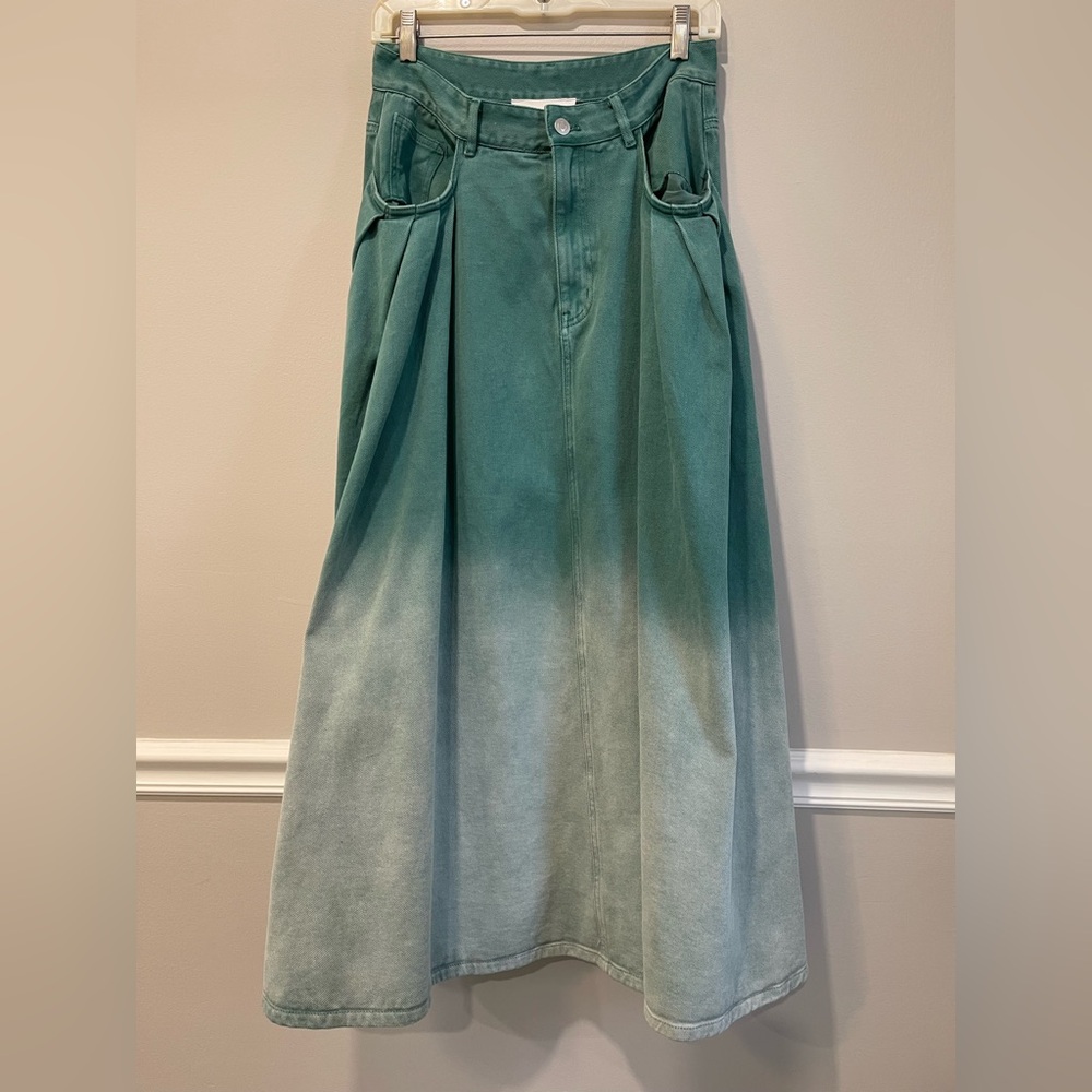 Anthropologie Mare Mare ombré denim skirt - Picture 2 of 2